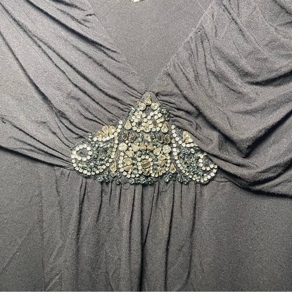 Vintage Y2K women’s black sleeveless ruched babydoll style tank top in size M - Picture 3 of 8